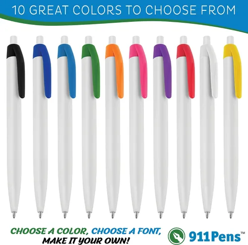 Vista 5 de 50 bolígrafos negros impresos en Estados Unidos, bolígrafo de tinta de escritura personalizado, impreso con tu logotipo y texto