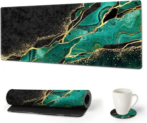 Vista 20 de ArtSo Alfombrilla de mouse grande para juegos, alfombrilla de escritorio extendida, alfombrilla de teclado XL, alfombrilla larga para mouse