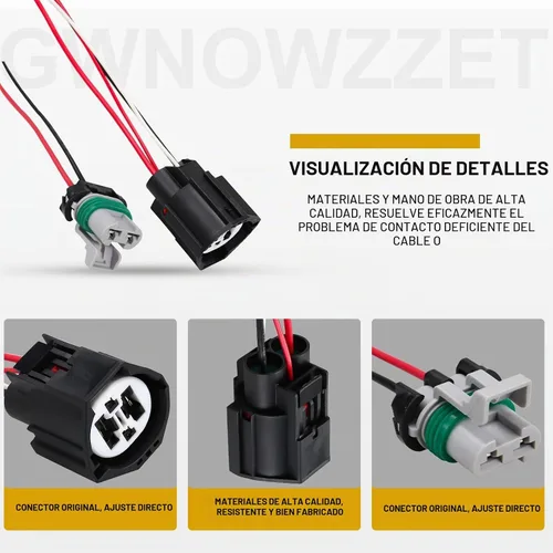 Vista 4 de Módulo de relé de control de ventilador de refrigeración Conector Arnés de cables 902-209 para Ford Crown Victoria Focus Lincoln Town Car Mercury