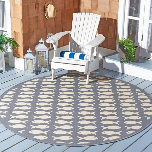 Vista 12 de SAFAVIEH Alfombra lavable para exteriores, colección Patio de 2.3 x 6.7 pies, color negro y beige, no desprende pelusa y fácil limpieza, ideal