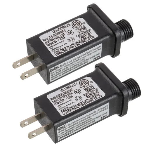 Vista 13 de Controlador LED de repuesto para transformador de 12 V, 6 W, clase 2, con 8 modos de suministro para cadena de luces de Navidad, decoraciones