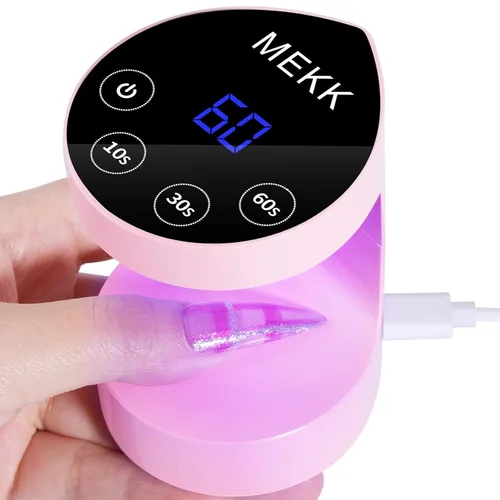 Vista 11 de MEKK Mini lámpara de uñas de curación flash, pequeña luz UV para uñas de Púrpura