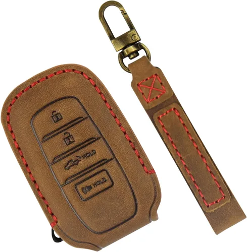 Vista 14 de Funda para Llavero para Accesorios Toyota Tundra 2022-2024 2025 2026, para Tacoma 2024 2025 2026 Cubierta de Llavero de Cuero, para Camry 2025 2026