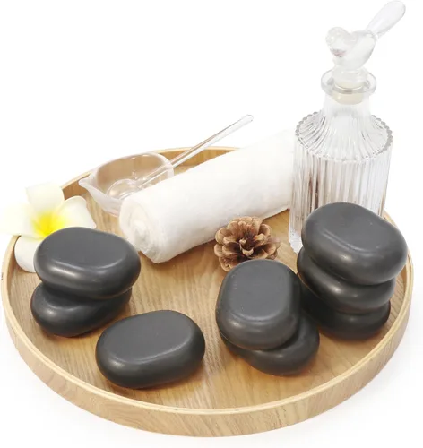Vista 9 de Master Massage Kit de piedra de masaje caliente de basalto en forma de hongo con punto de gatillo, punto de presión y herramientas de acupresión