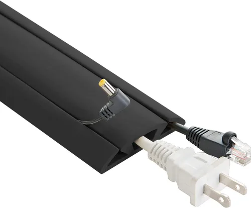 Vista 14 de Protector de cables de 5 pies con 3 canales UTW-CP501-BK, color negro de UT Wire, UTW-CP501-BG