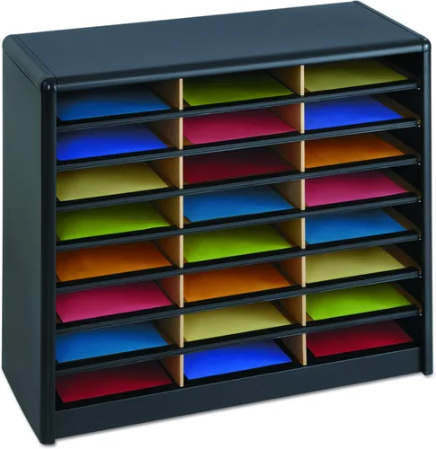 Vista 3 de Safco Products 7111BL - Organizador de literatura, 24 compartimentos, color negro