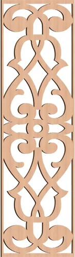 Vista 197 de 9 3/8"W x 24 3/8"H x 1/4"T Bellaire Decorativos Paneles de pared de madera calado, abedul