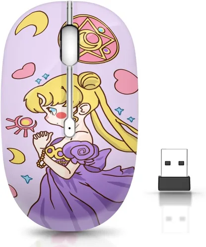 Vista 13 de JUHOO Ratón inalámbrico con nano receptor para PC, laptop, notebook, computadora, MacBook, menos ruido, ratones ópticos portátiles y móviles