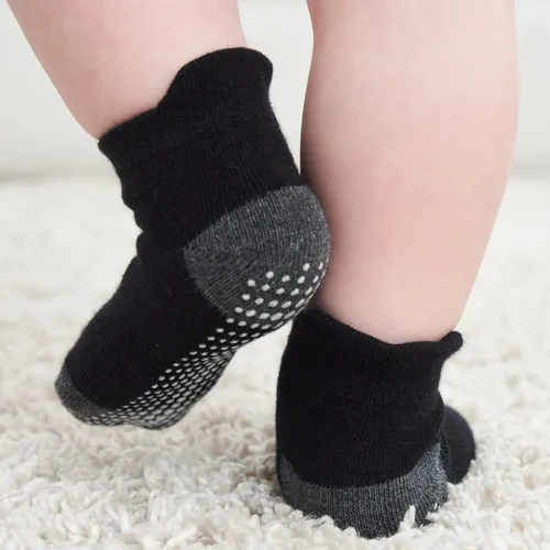 Vista 4 de Zaples - Calcetines altos hasta el tobillo para bebé con base antideslizante, unisex