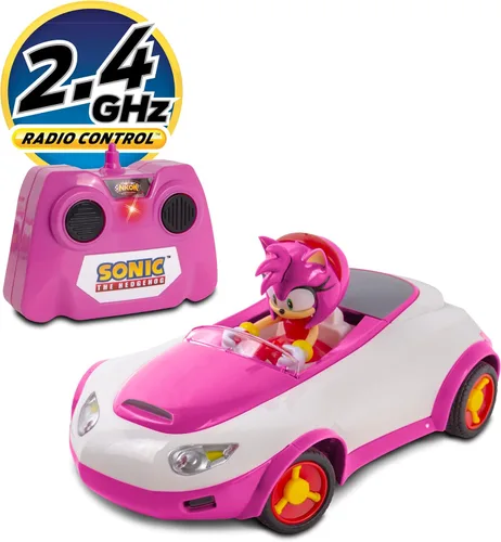 Vista 3 de NKOK Sonic Racing RC Car Amy Rose escala 1:28, 2.4 GHz, con licencia