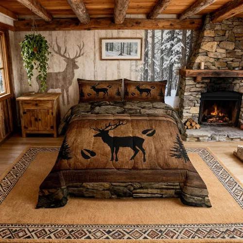 Vista 46 de Manfei Juego de edredón de vaquero occidental tamaño individual, juego de ropa de cama con estampado de calavera de toro, caballo y flecha, 2 piezas