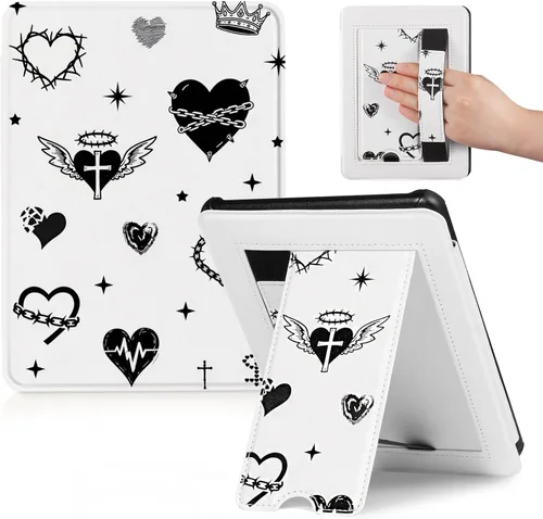 Vista 9 de CoBak Funda con soporte para Kindle Paperwhite - Funda de piel sintética duradera con función de apagado y encendido automático, ranura