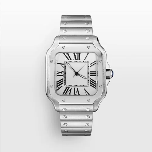 Vista 2 de Reloj de pulsera cuadrado de moda para hombre, 3ATM, impermeable, de acero sólido, MIYOTA 8215, relojes automáticos para hombre, viento automático