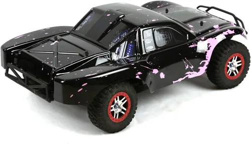 Vista 3 de SummitLink Reemplazo de cuerpo personalizado compatible con color rosa fangoso sobre negro para automóvil o camión RC escala 1/10