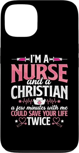 Vista 7 de iPhone 16 Christian Nurse Jesus God Funny Nursing RN LPN CNA - Funda para mujer
