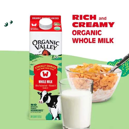 Vista 3 de Organic Valley Leche entera orgánica, 32 oz