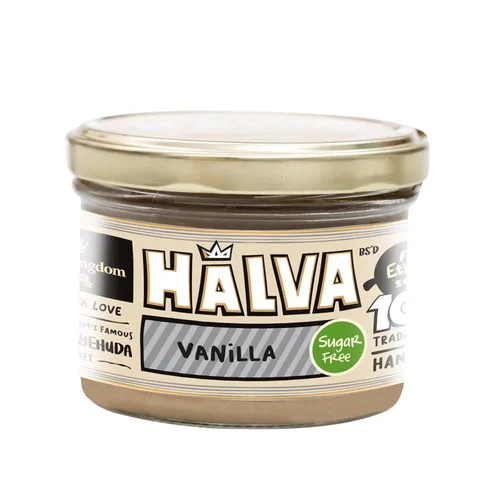 Vista 16 de Halva Kingdom Postre vegano Halva sin azúcar y sésamo abierto Ingredientes saludables, sin gluten, tarro certificado Kosher (granos de café)