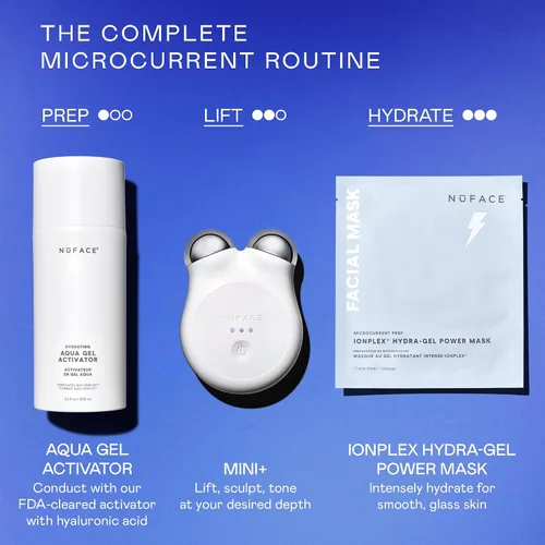 Vista 7 de NUFACE MINI+ - Herramienta de escultura facial, dispositivo masajeador facial con microcorriente para tensar, contornear, deshinchar y tonificar