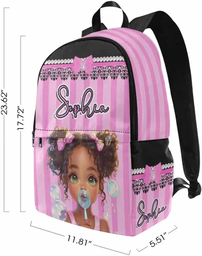 Vista 59 de Texto personalizado Elefante desgaste gafas mochila mochila mochila casual Daypack bolsa para mamá niñas, color86-4, Mochilas Daypack