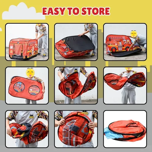 Vista 6 de Tienda de campaña desplegable para niños - Mi Primera casa de juegos plegable de vehículo para interiores y exteriores para niños pequeños, niños