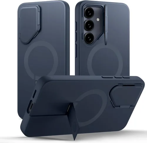 Vista 40 de SURITCH Funda para teléfono Samsung Galaxy S26 Plus, cubierta protectora magnética con cubierta de cámara y soporte de metal ajustable para Galaxy