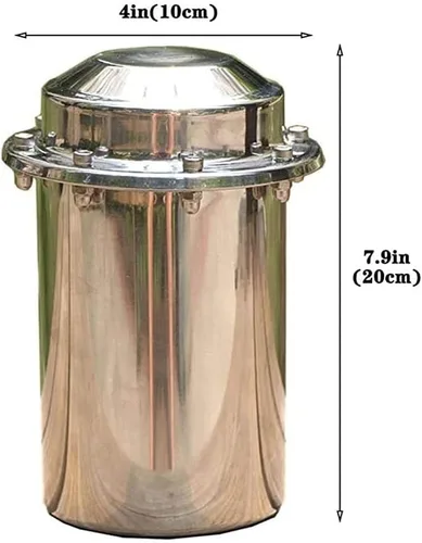 Vista 2 de Time Capsule - Contenedor impermeable anticorrosión – Tarro de almacenamiento de acero inoxidable con cerradura de contenedor de almacenamiento