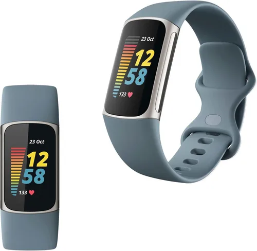 Vista 2 de Fitbit Charge 5 - Rastreador de actividad física avanzado con GPS, frecuencia cardíaca, sueño y salud, paquete de energía con adaptador