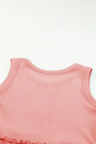 Vista 6 de blibean Vestido de verano sin mangas para niñas, trajes cómodos talla 4-13 años, A rosa