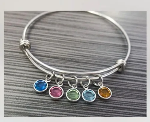Vista 5 de Adabele Colgante de piedra natal de plata de grado A, 0.236 in, pequeño, 0.315 in y 0.394 in para aretes personalizados, pulseras, collares