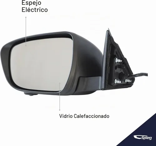 Vista 2 de Spieg 2014-2017 Nissan Rogue Driver Side Door Mirror Reemplazo con Power Heated 360 View Camera Luz de señal de giro Blanco NI1320254 Izquierda