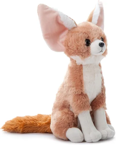 Vista 5 de The Petting Zoo Fennec Fox - Animal de peluche, regalos para niños, animales salvajes del zoológico Onez, juguete de peluche de zorro Fennec de 12