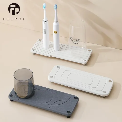 Vista 2 de Generic Modern Home - Bandeja de fregadero de tierra de diatomeas, resistente al agua para una organización eficiente y secado rápido