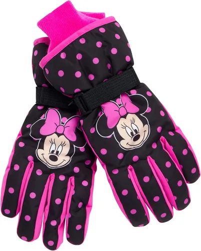 Vista 5 de Disney Juego de guantes de nieve aislados para niñas Minnie Mouse o Frozen Winter Hat bufanda y manoplas o guantes niño pequeño