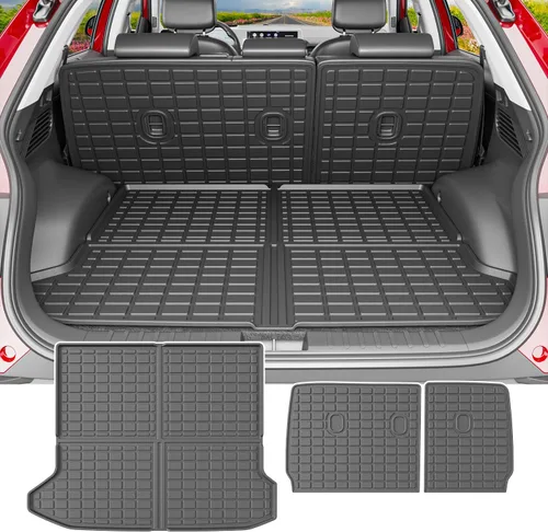 Vista 7 de powoq Alfombrilla de carga y respaldo compatibles con Toyota RAV4 2013-2017 Alfombrilla para maletero y respaldo