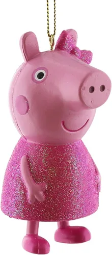 Vista 3 de Kurt S. Adler - Adorno de Peppa Pig - Vestido de Navidad con purpurina rosa en caja