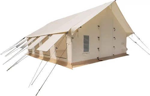 Vista 2 de WHITEDUCK Alpha Pro - Tienda de campaña de lona impermeable para 4 estaciones, para acampar y cazar, con marco de aluminio resistente, ideal