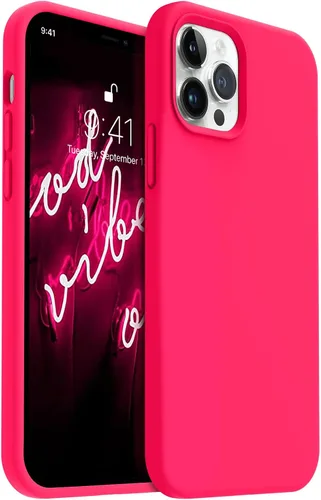 Vista 24 de AOTESIER - Funda a prueba de golpes diseñada para iPhone 12 Pro Max, funda de silicona líquida con [forro de microfibra suave antiarañazos]