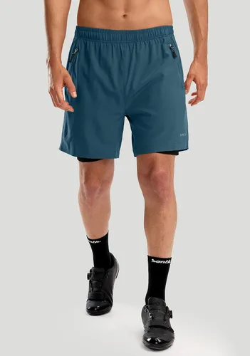 Vista 2 de Bikewa Pantalones cortos de ciclismo de montaña para hombre, con acolchado 3D, ajuste holgado, MTB para montar en bicicleta, ciclismo, ciclismo