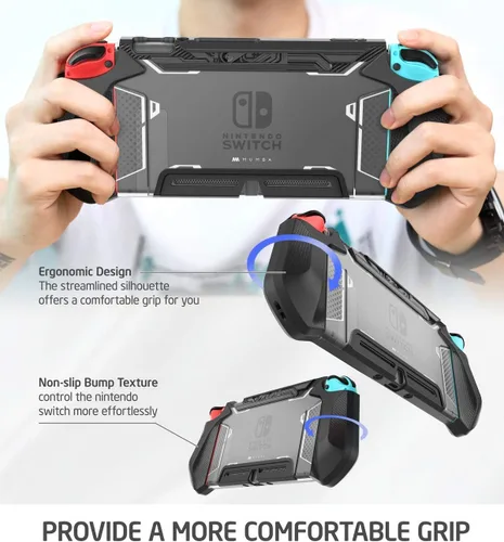 Vista 7 de Mumba - Funda compatible acoplable con Nintendo Switch, Blade Series de poliuretano termoplástico con agarre ergonómico y cómodo
