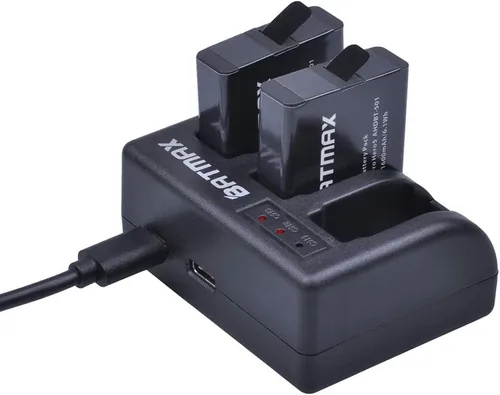 Vista 6 de Batmax GoPro Hero 5/6/7/8 Baterías de repuesto (paquete de 3) + cargador USB de 3 ranuras con puerto Tpye C para GoPro Hero 5 Hero 6 Hero 7 Black