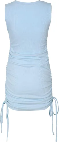 Vista 3 de PRIMODA Vestido sin mangas acanalado sin mangas con cordón ajustable mini vestido de fiesta