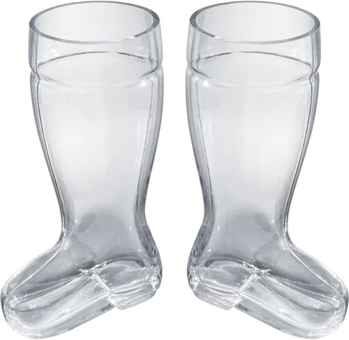 Vista 8 de MyGift Das Boot - Juego de 2 vasos gigantes de cerveza alemana (2 litros)