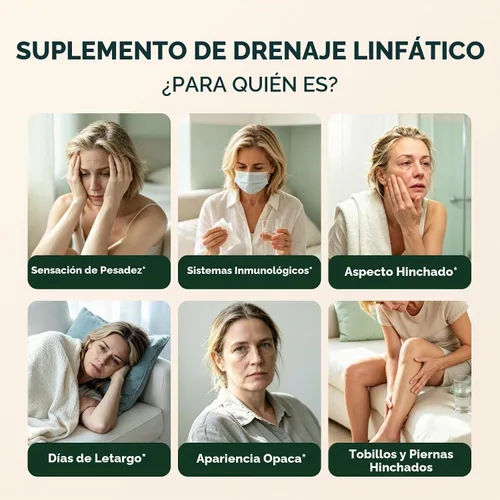 Vista 3 de Suplementos de drenaje linfático, 120 tapas, apoya la hinchazón