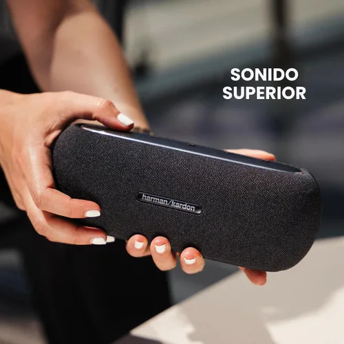 Vista 5 de Harman Kardon Luna Speaker - Altavoz Bluetooth portátil, IP67 impermeable y a prueba de polvo con batería integrada (negro) Harman Kardon sonido