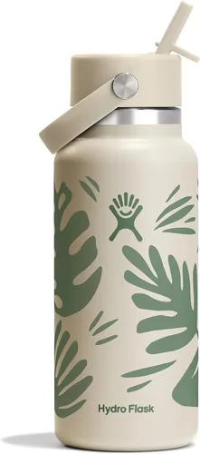 Vista 49 de Hydro Flask de boca ancha con tapa Flex de pajita de 24 onzas Agave
