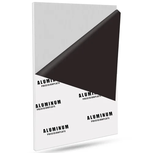 Vista 19 de Placa de hoja de aluminio de 1 pulgada de grosor, placas de aluminio resistentes de 6 x 6 pulgadas con película protectora, placa de panel plano
