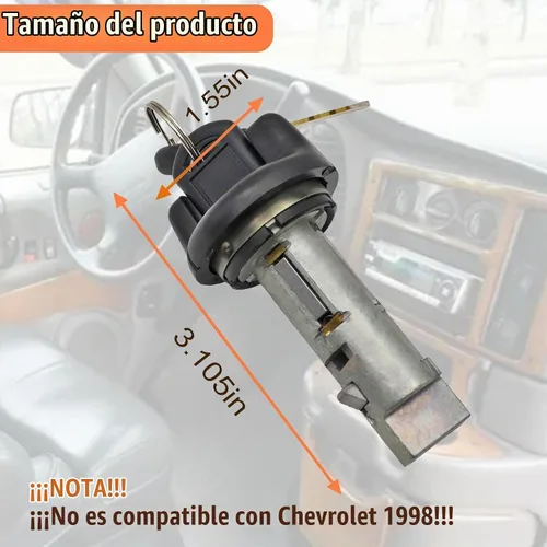 Vista 5 de NLQR Cilindro de bloqueo de interruptor de llave de encendido compatible con Chevy compatible con GMC Pickup y más vehículos 1995-1997 Reemplazo