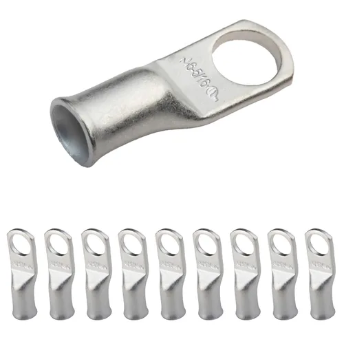 Vista 219 de SELTERM 5 piezas terminales de cable de cobre estañado 1/0 AWG perno de 1/2", extremos de cable de batería, terminales de anillo, conectores