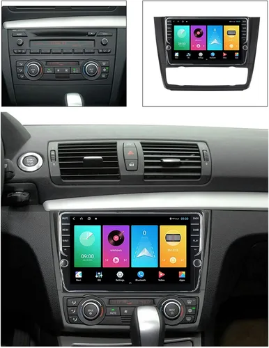 Vista 2 de Radio de 9 pulgadas doble DIN estéreo para coche BMW Serie 1 E81 E82 E87 E88 2008-2012 en Dash Navegación GPS Unidad principal Android Reproductor