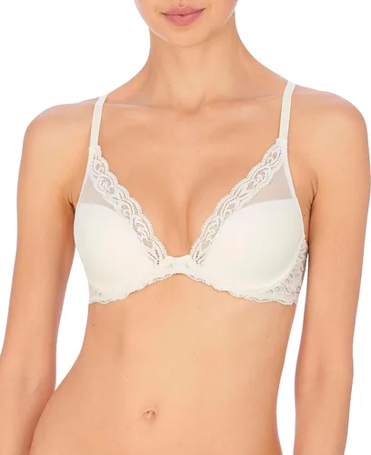 Vista 40 de Natori - Sujetador de encaje para mujer con inmersión, diseño de plumas Cafe